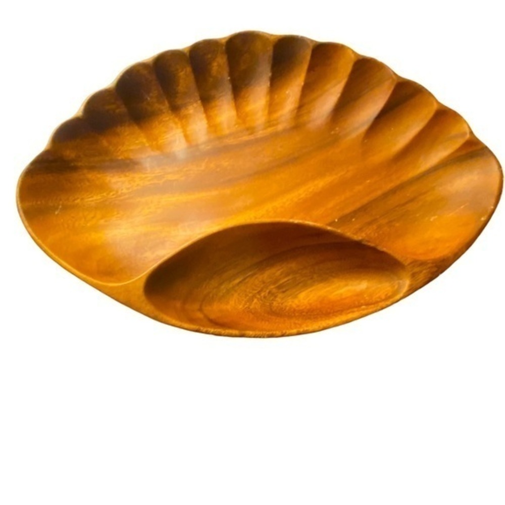 MCM Vintage Monkey Pod Wooden Catch All